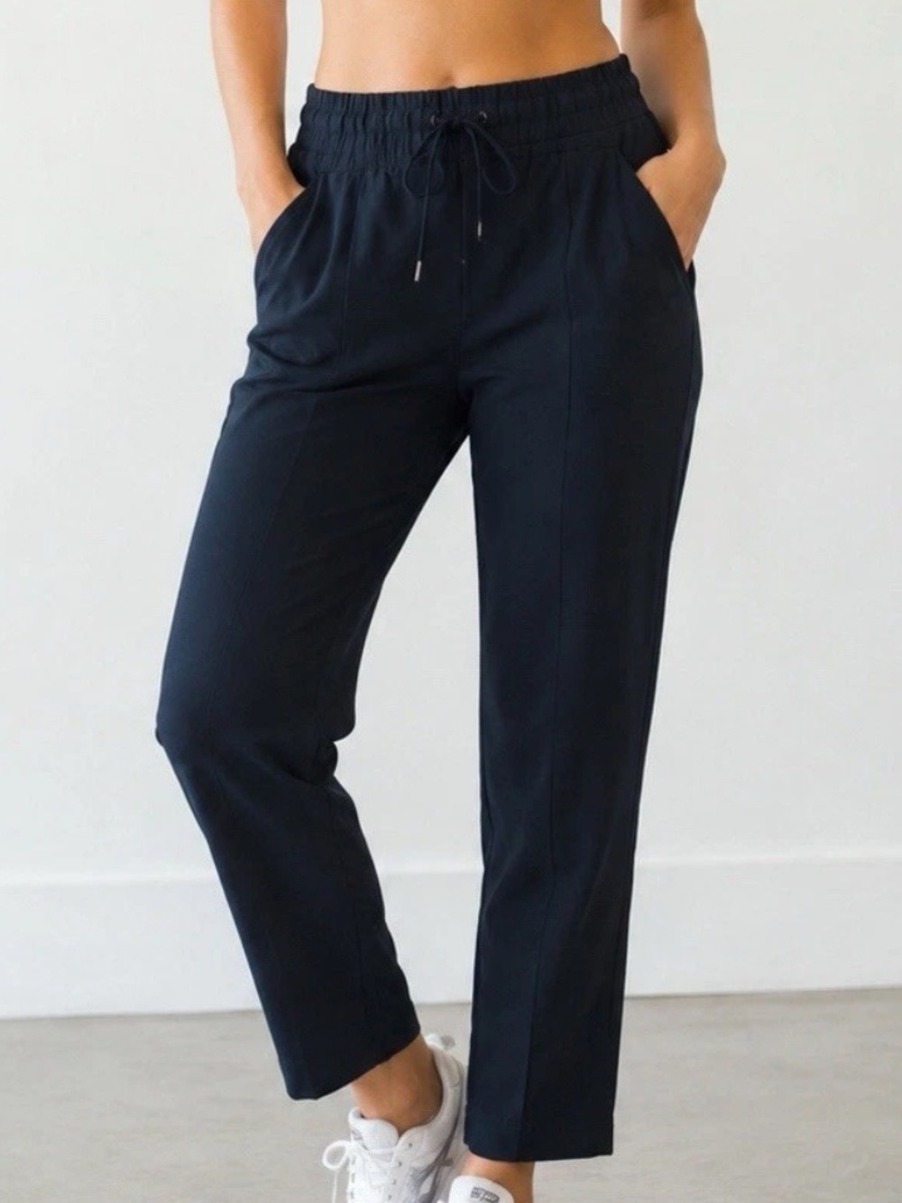 Johnny Was CALME Elements Track Pants Black Drawstring Joggers Size Large